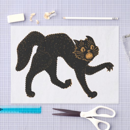1920 Scary Black Cat Tissuepapier (Craft)