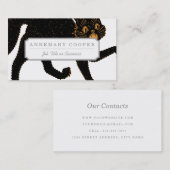 1920 Scary Black Cat Visitekaartje (Voorkant / Achterkant)