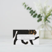 1920 Scary Black Cat Visitekaartje (Staand voorkant)