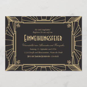 1920 tegen dem Motto Einweihongsparty Einladung Kaart