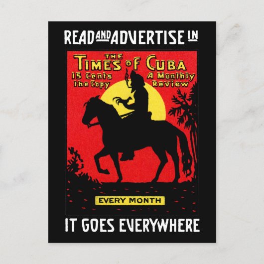 1920 The Times of Cuba Briefkaart (Voorkant)