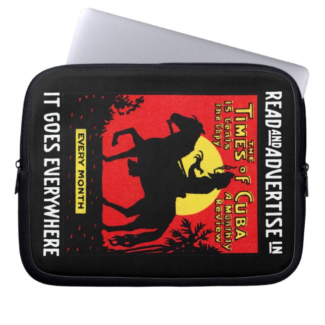 1920 The Times of Cuba Laptop Sleeve (Voorkant)