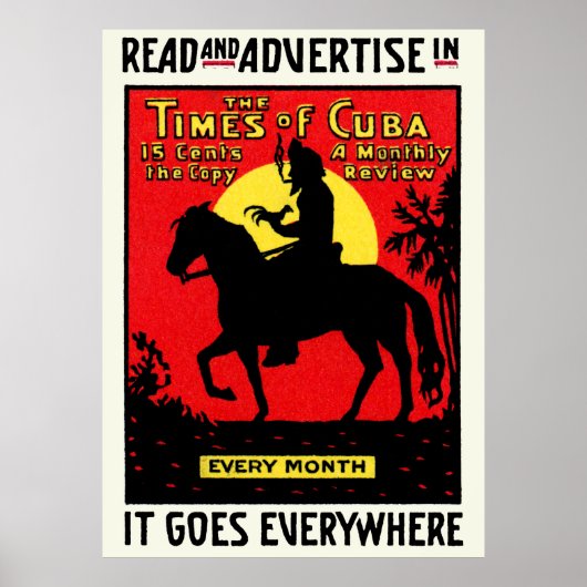 1920 The Times of Cuba Poster (Voorkant)