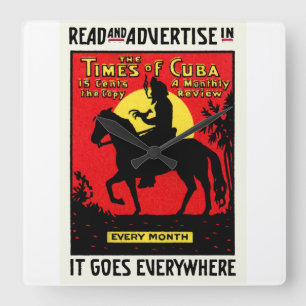 1920 The Times of Cuba Vierkante Klok