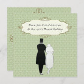 1920 thema huwelijksuitnodigingen kaart (Voorkant / Achterkant)