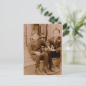 1920, twee jongens, één hond briefkaart (Staand voorkant)