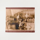 1920, twee jongens, één hond wandkleed (Voorkant (horizontaal))