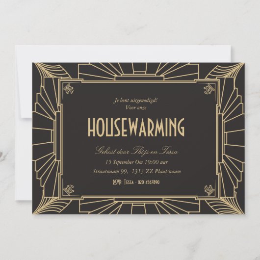 1920 uitnodiging van de inwijding (Voorkant)