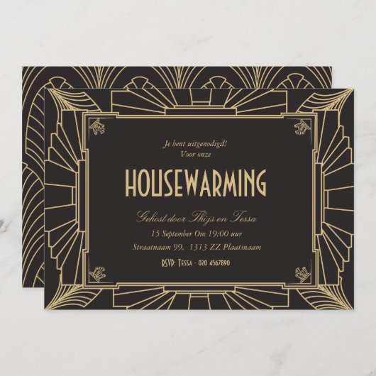 1920 uitnodiging van de inwijding (Voorkant / Achterkant)