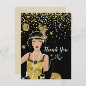 1920 - uitnodiging van flapper girl , gatsby bedan (Voorkant / Achterkant)