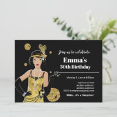 1920 - uitnodiging van het flapper - meisje , gats (Staand voorkant)