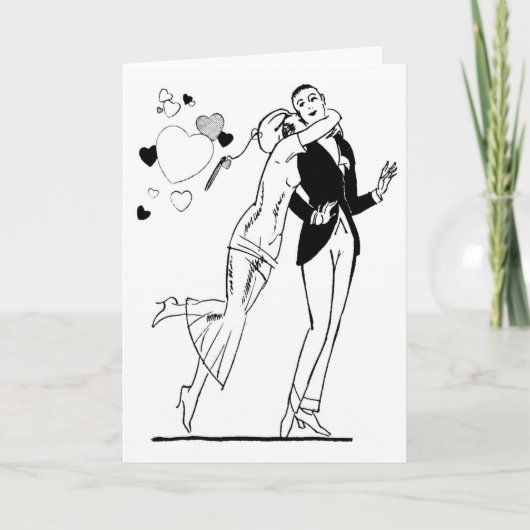 1920 Valentijn liefhebbers Feestdagen Kaart (Voorkant)