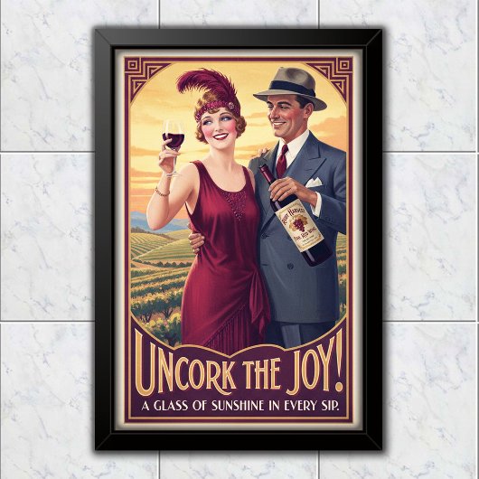 1920 Vintage Ruby Harvest Wine Advertising Poster