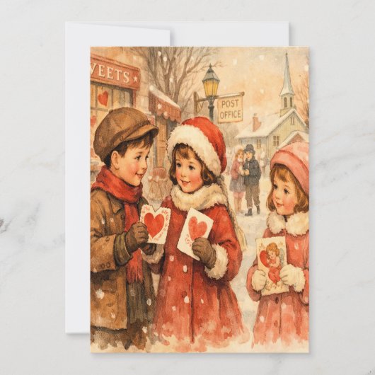 1920 Vintage-Style Valentine's Day Card Feestdagenkaart (Voorkant)