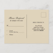 1920 Vluchtige meid gatsby RSVP Uitnodiging Briefk (Achterkant)