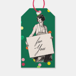 1920 vrouw voor jou cadeaulabel