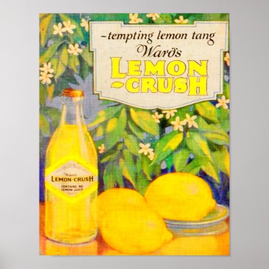 1920 Ward's Lemon Crush Poster (Voorkant)