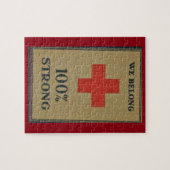 1920 WWI Red Cross"Wij behoren tot 100% sterk" Legpuzzel (Horizontaal)