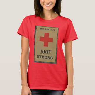 1920 WWI Rode Kruis "Wij zijn 100% sterk" T-shirt