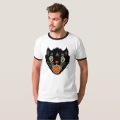 1920 -  zwarte kat Halloween T-shirt (Voorkant volledig)