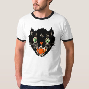 1920 -  zwarte kat Halloween T-shirt