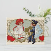 1920s Aanbod van Liefde  Custom Valentijn Feestdagenkaart (Staand voorkant)