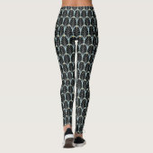 1920s Art Deco Black Palmetto Pattern Leggings (Achterkant)