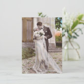 1920s Art Deco Bride en Groom Photo Card Kaart (Staand voorkant)