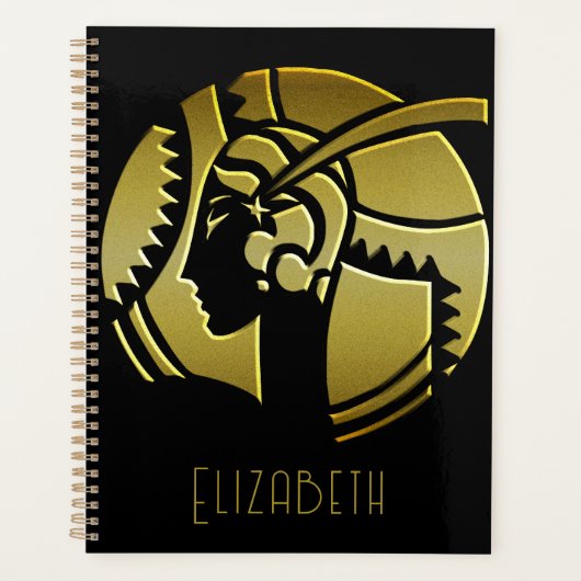 1920's Art Deco Diva in goud Planner (Voorkant)