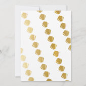 1920s Art Deco Engagement Party Nodig Gatsby Gold Kaart (Achterkant)