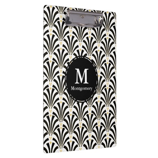 1920s  Art Deco Fans gepersonaliseerd Klembord (Rechts)