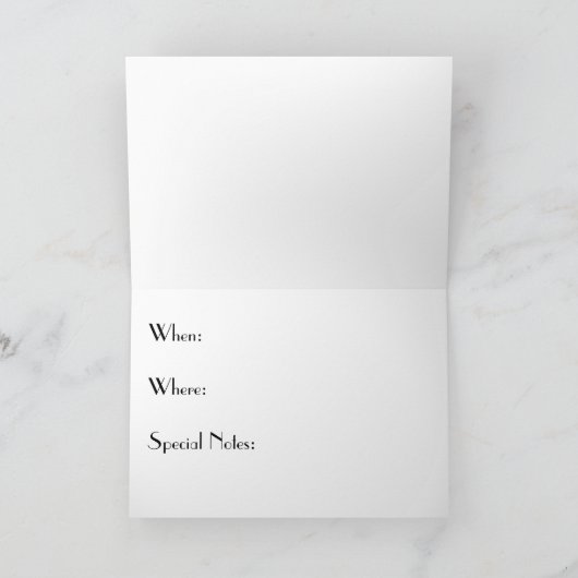 1920s Art Deco Flapper Speakeasy Party Uitnodiging (Binnen)