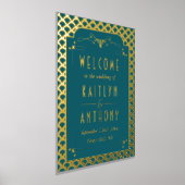  1920's Art Deco Gatsby Bruiloft Welkom Folie Afdrukken (Laagn)