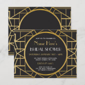 1920s Art Deco Gatsby Party Vrijgezellenfeest Uitn Kaart (Voorkant / Achterkant)