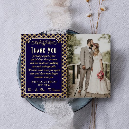 1920's Art Deco Gatsby trouwfoto Folie Uitnodiging