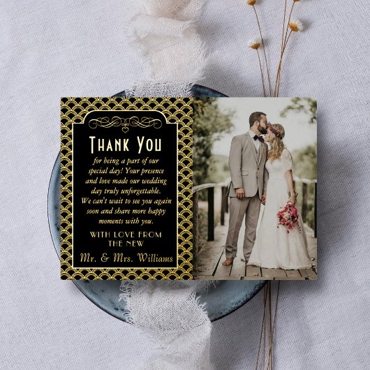 1920's Art Deco Gatsby trouwfoto Folie Uitnodiging