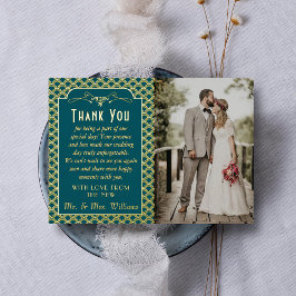  1920's Art Deco Gatsby trouwfoto Folie Uitnodiging