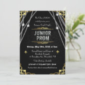 1920s Art Deco Junior Prom Uitnodiging (Staand voorkant)