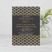 1920's Art Deco Kerst Gatsby Party Uitnodiging (Staand voorkant)