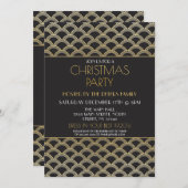 1920's Art Deco Kerst Gatsby Party Uitnodiging (Voorkant / Achterkant)