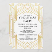 1920's Art Deco Kerstmis uitnodigen Gatsby Party G Kaart (Voorkant / Achterkant)