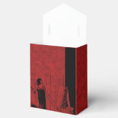 1920s Art Deco Mode Show Rood en Zwart Bedankdoosjes (Geopend)