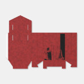 1920s Art Deco Mode Show Rood en Zwart Bedankdoosjes (Uitgevouwen)