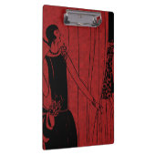 1920s Art Deco Moderne Rode Modellen op Modeshow Klembord (Rechts)