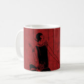 1920s Art Deco Modeshow Model Rood Koffiemok (Voorkant links)