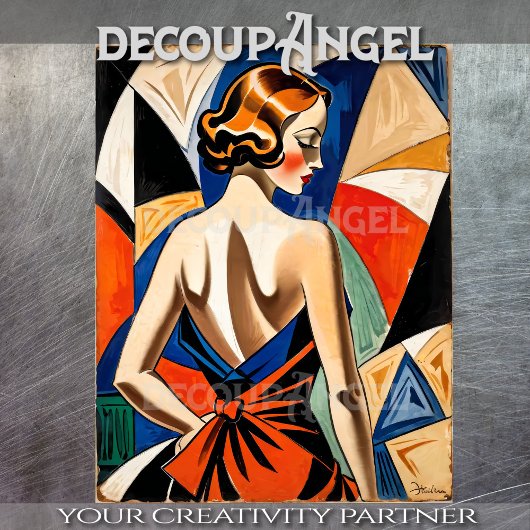 1920s Art Deco Poster #4 - Decoupage - Tissuepapier