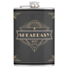 1920s  Art Deco Speakeasy Hip Flask Heupfles