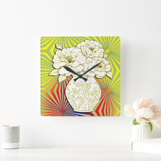 1920s Art Deco Square Clock Vierkante Klok (Huis)