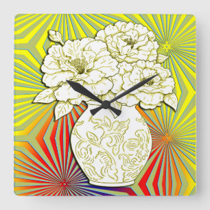 1920s Art Deco Square Clock Vierkante Klok