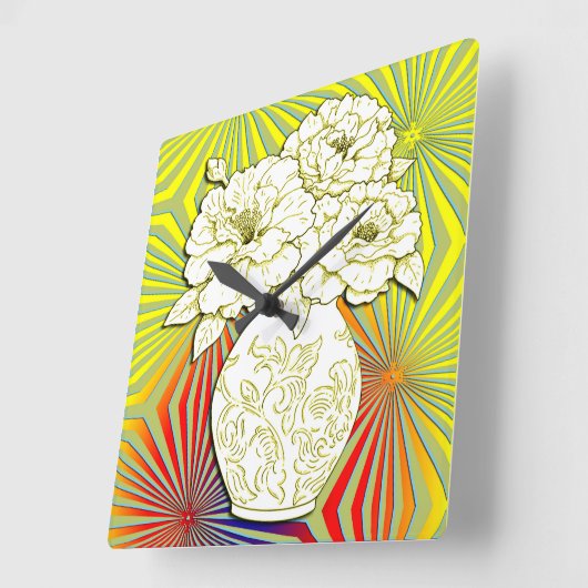 1920s Art Deco Square Clock Vierkante Klok (Hoek)